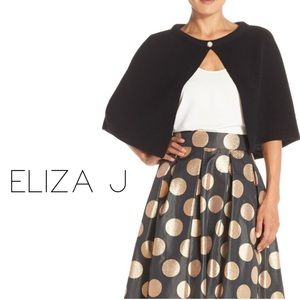 Eliza J Cape Capelet Black Wool